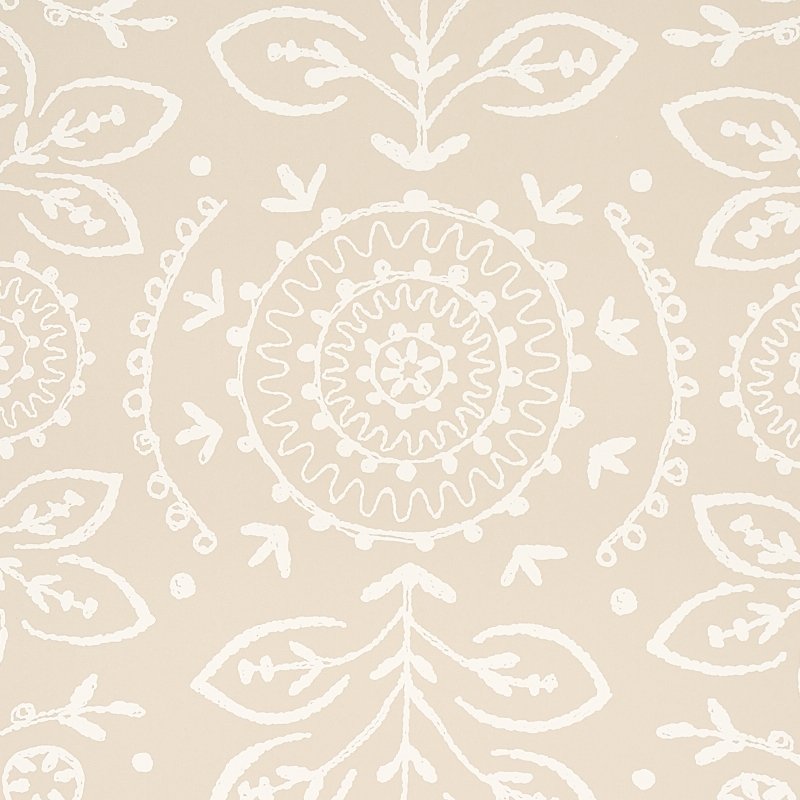 Order 5011841 Tiana Natural Schumacher Wallcovering Wallpaper