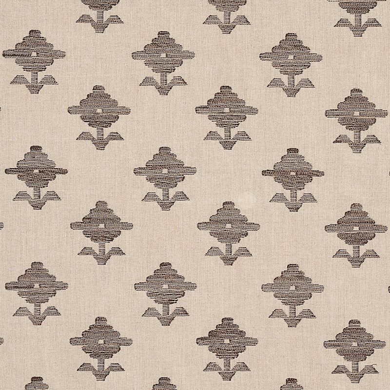 Purchase sample of 74165 Rubia Embroidery, Brown by Schumacher Fabric