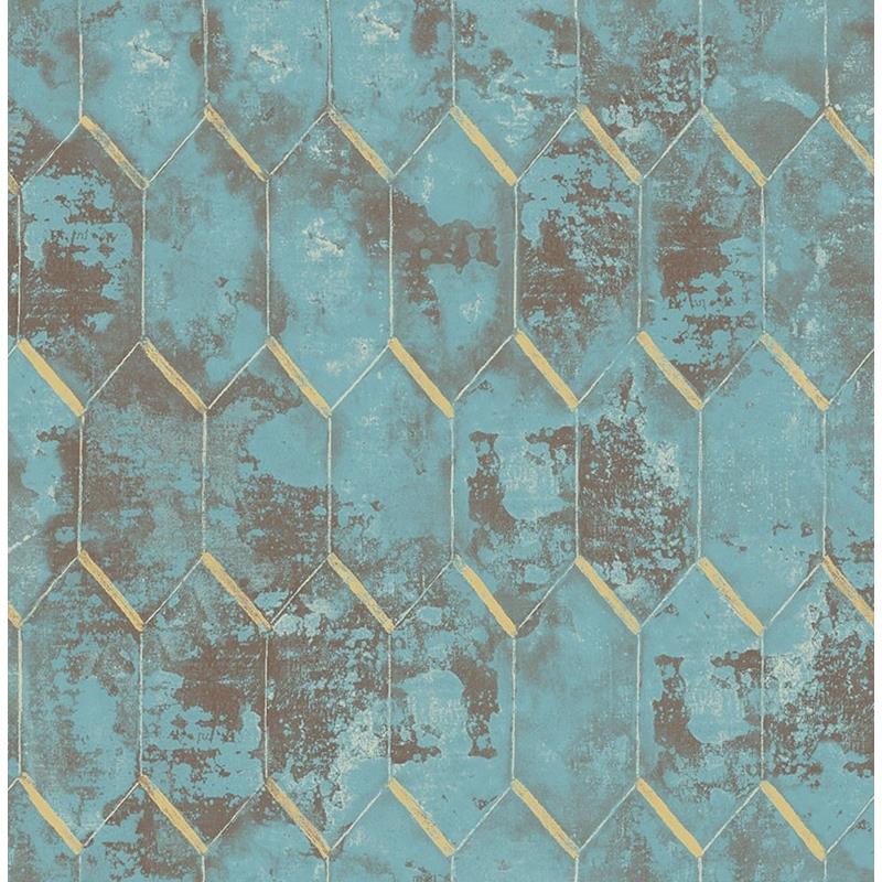 Acquire MW30904 Metalworks Brown Geometric by Seabrook Wallpaper