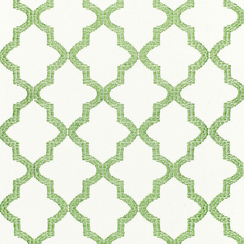 Purchase sample of 68341 Tangier Embroidery, Grass by Schumacher Fabric
