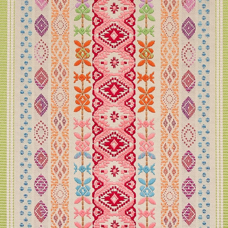 Order 79682 Cosima Embroidery Pink Multi Schumacher Fabric