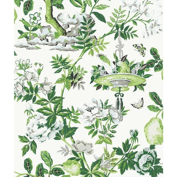 Save SCS3841 Scalamandre Verdance Shantung Garden Scalamandre Self Adhesive Wallpaper Verdance by NuWallpaper