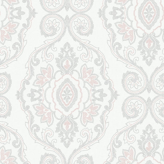 Purchase MB30301 Beach House Nautical Damask Pink Sunset Damask by Seabrook Wallpaper