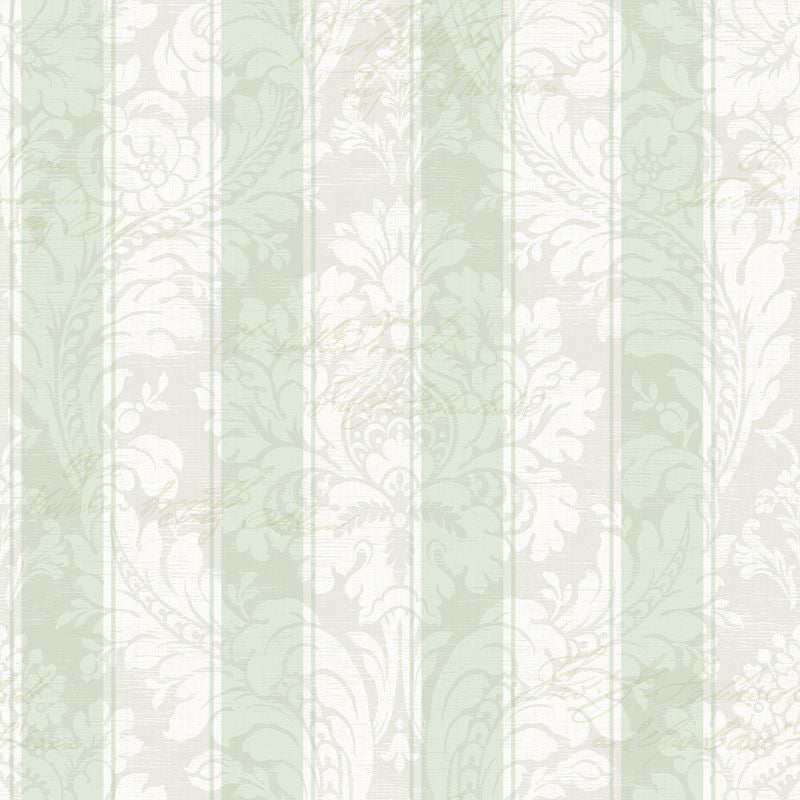 Buy FS50902 Spring Garden Damask Stripe by Wallquest Wallpaper