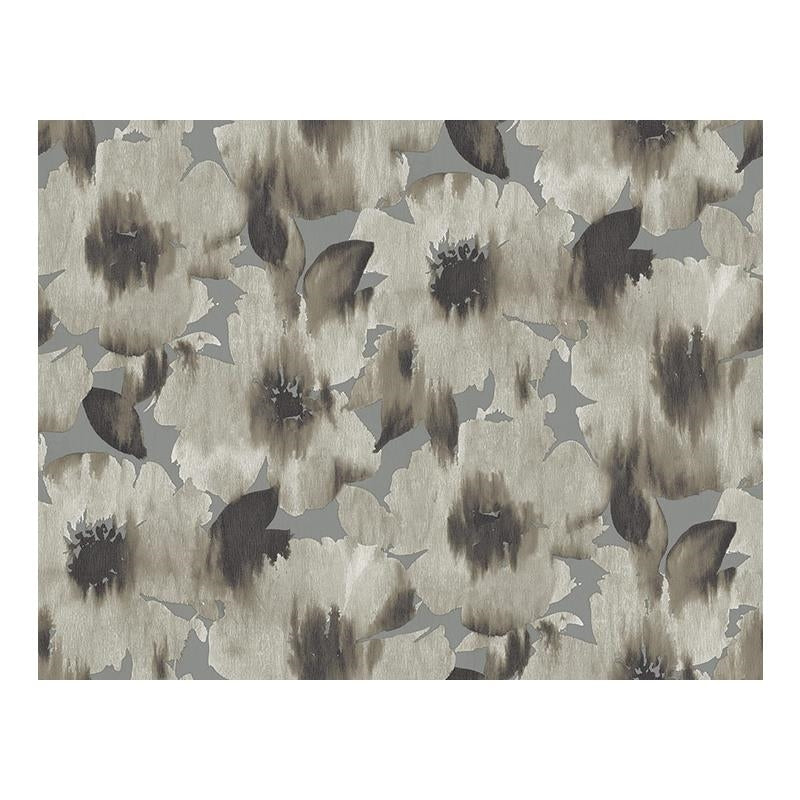 Sample Carl Robinson  CR60608, Newton color Gray  Floral Wallpaper