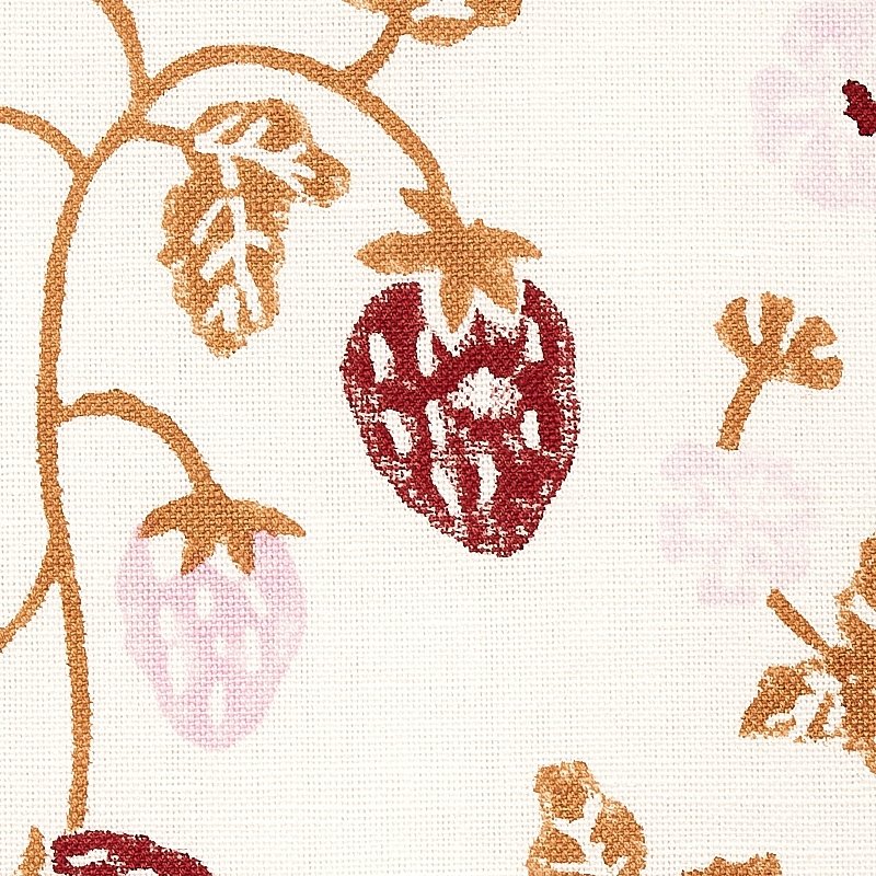 Acquire 179781 Strawberry Hand Block Print Copper By Schumacher Fabric
