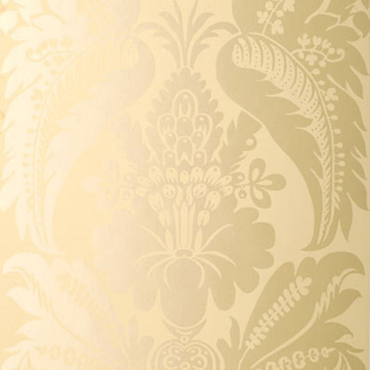Shop 5003730 Montebello Damask Ecru Schumacher Wallpaper