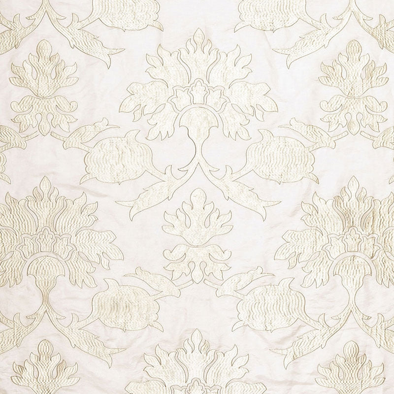 Purchase sample of 65291 Roussillon Embroidery, Chalk by Schumacher Fabric