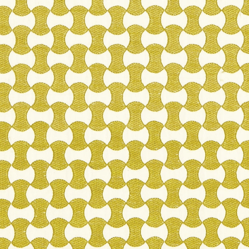 Purchase sample of 67113 Nolita Embroidery, Citron by Schumacher Fabric