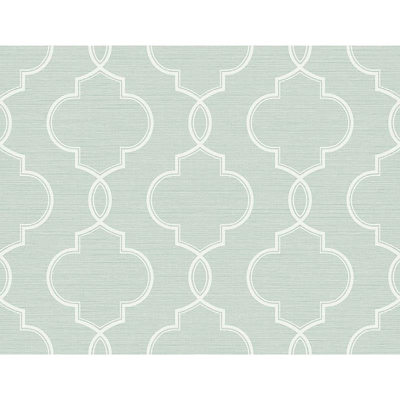 Sample 2765-BW40502 GeoTex, Malo Aqua Sisal Ogee by Kenneth James Wallpaper