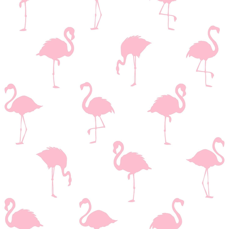 Sample DD138992 Design Department, Lovett Pink Flamingo Wallpaper by Brewster