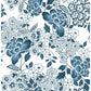 Find 4081-26304 Happy Irina Blue Floral Blooms Blue A-Street Prints Wallpaper