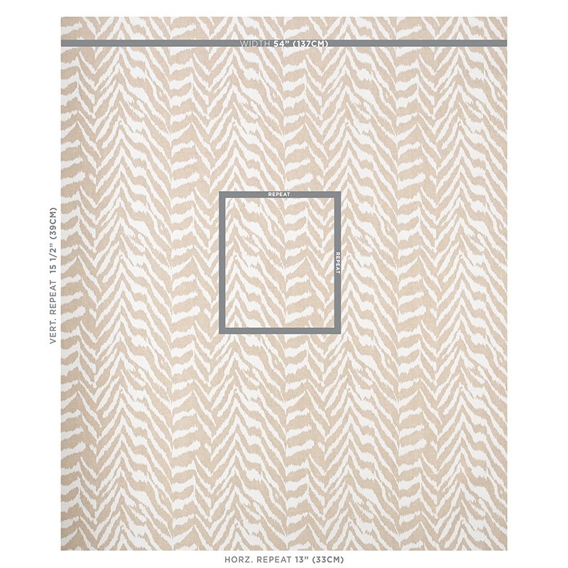 Looking 179411 Quincy Hand Print Natural By Schumacher Fabric