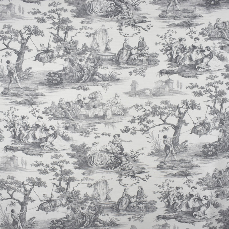 View S2575 Pewter Gray Toile Greenhouse Fabric