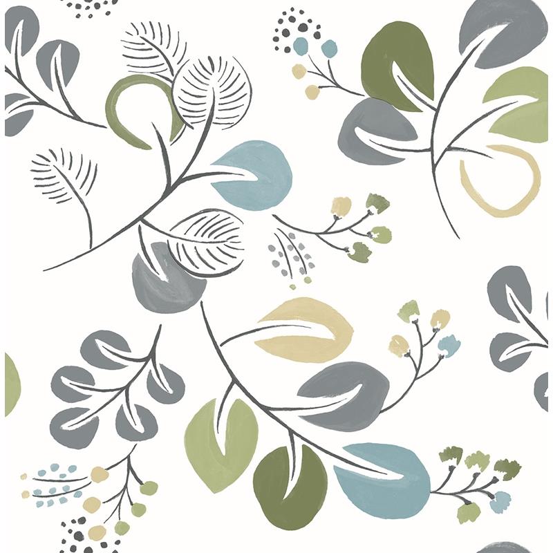 Sample 2821-25123 Folklore. Jona, Green by A-Street Wallpaper