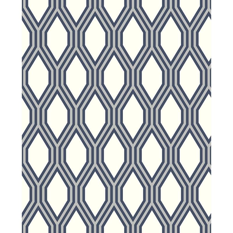 Sample 2782-24504 Honeycomb Navy Geometric Habitat by A-Street Prints