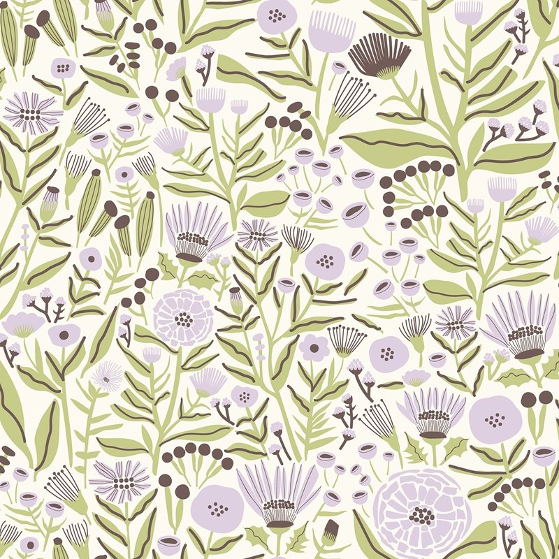 Search LDS4588 Leah Duncan Lilac Marigold Forest Peel & Stick Wallpaper Lilac by NuWallpaper