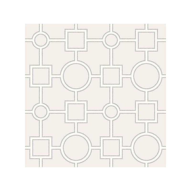 Sample 2625-21809 Symetrie, Matrix Light Grey Geometric  by A Street Prints