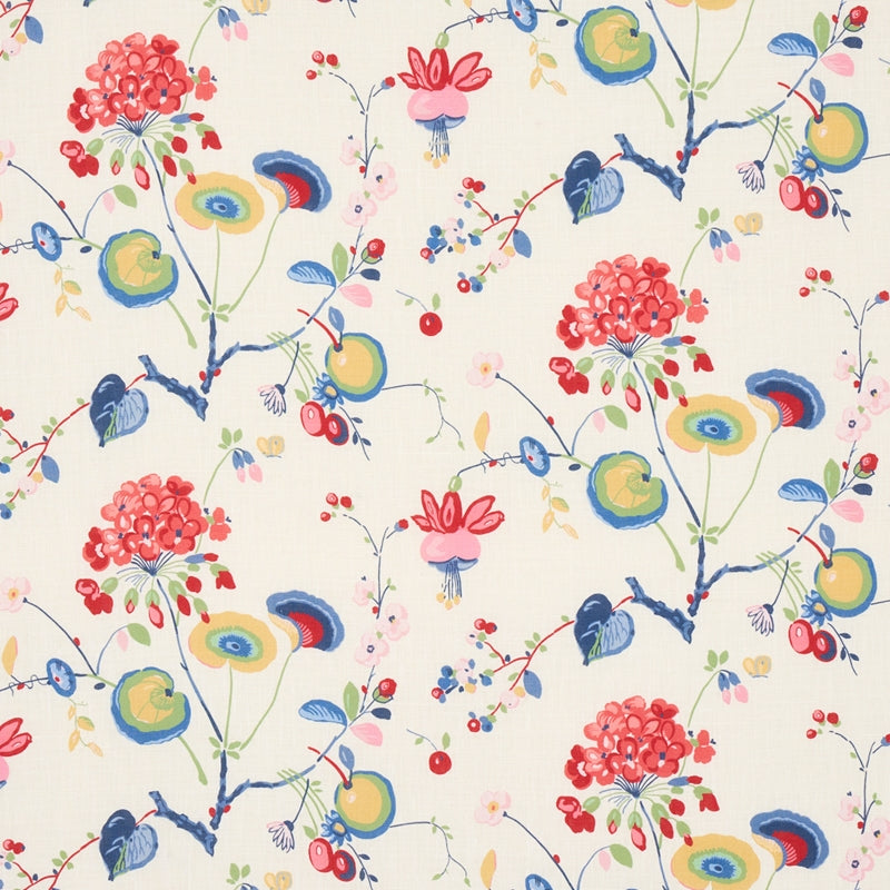 Purchase sample of 180080 Vasily Linen, Multi by Schumacher Fabric