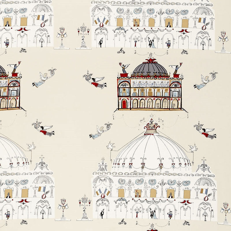 Purchase sample of 174001 Opera, Natural by Schumacher Fabric
