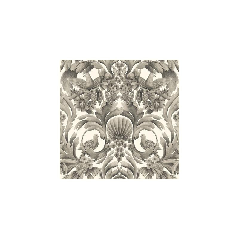 Sample 118/9020 Gibbons Carving Soot/Ston Damask Cole and Son Wallpaper