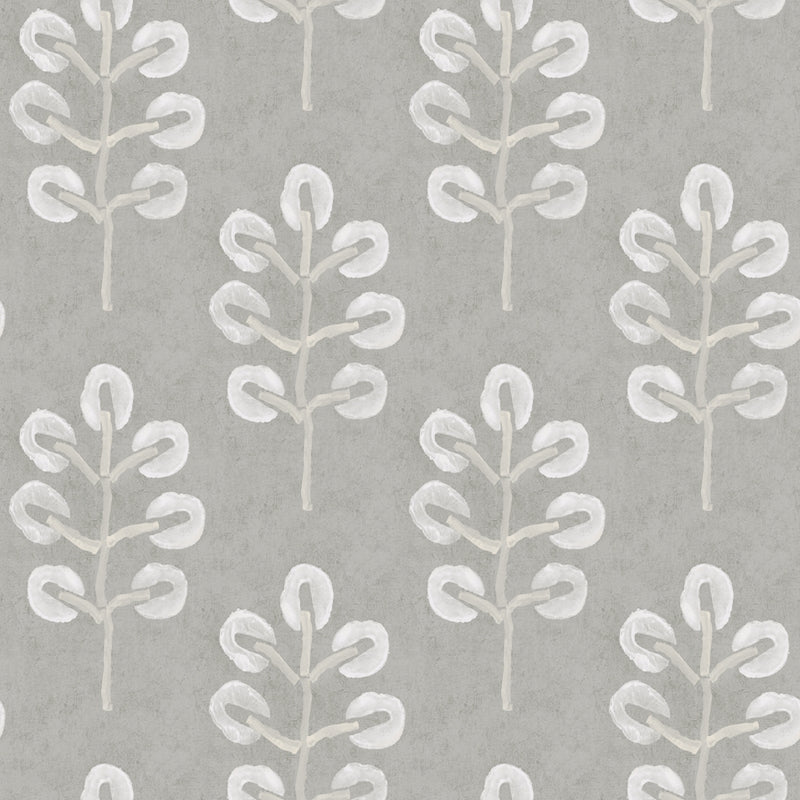 Sample 3124-13876 Thoreau, Plum Tree Grey Botanical Wallpaper by Chesapeake