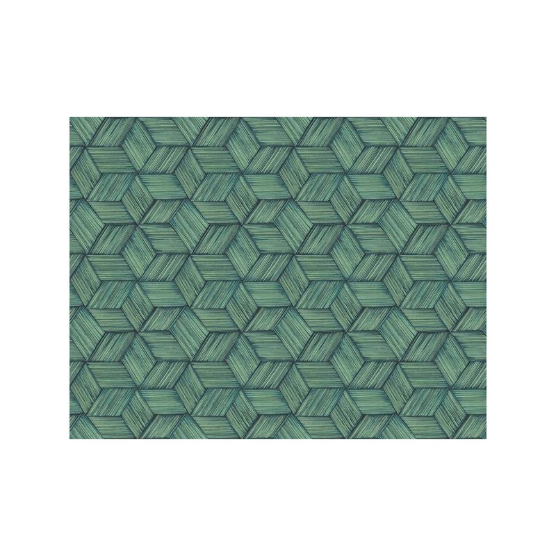 Sample PS41404 Palm Springs, Intertwined Dark Green Geometric by Kenneth James Wallpaper