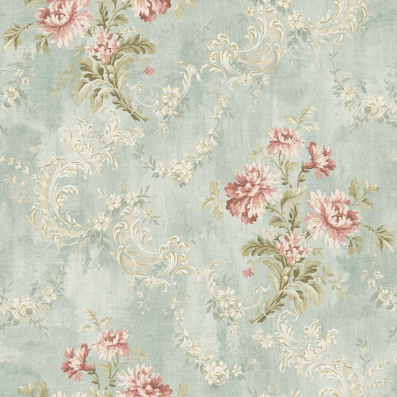 Search VF30302 Manor House Monotone Floral by Wallquest Wallpaper
