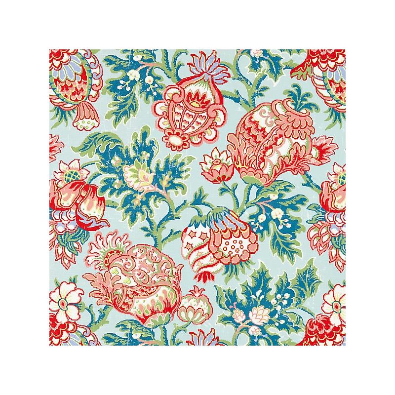 Purchase 16593-003 Canterbury Linen Print Aquamarine by Scalamandre Fabric