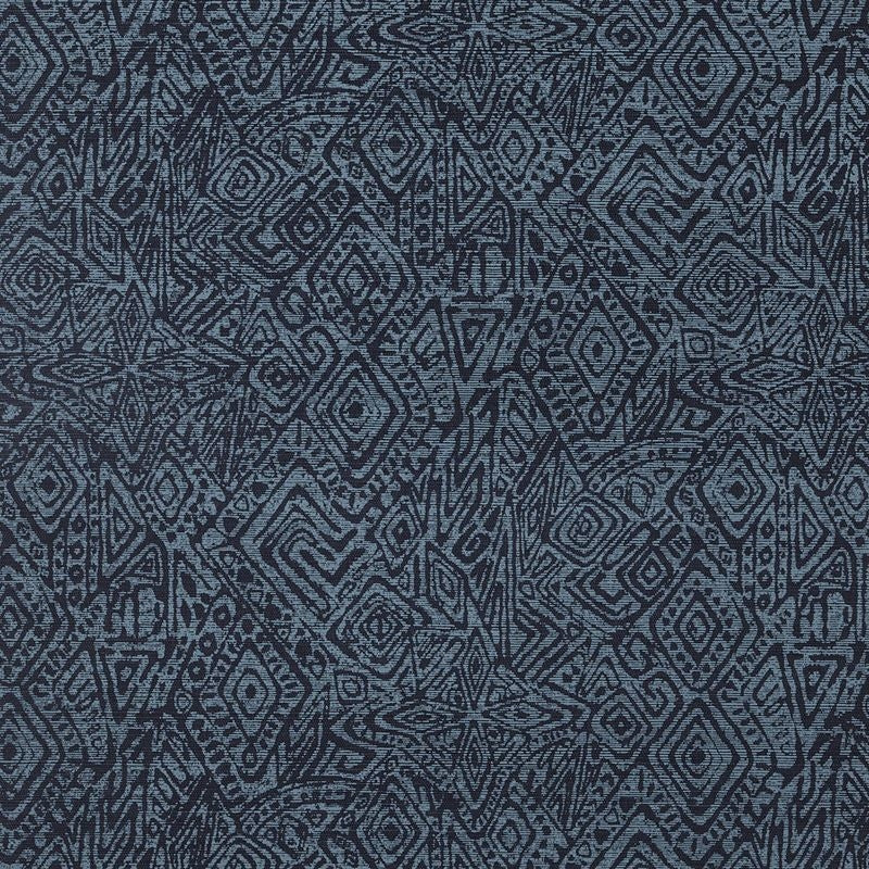 6148 | Africana Blue On Navy Manila Hemp Phillip Jeffries Wallpaper