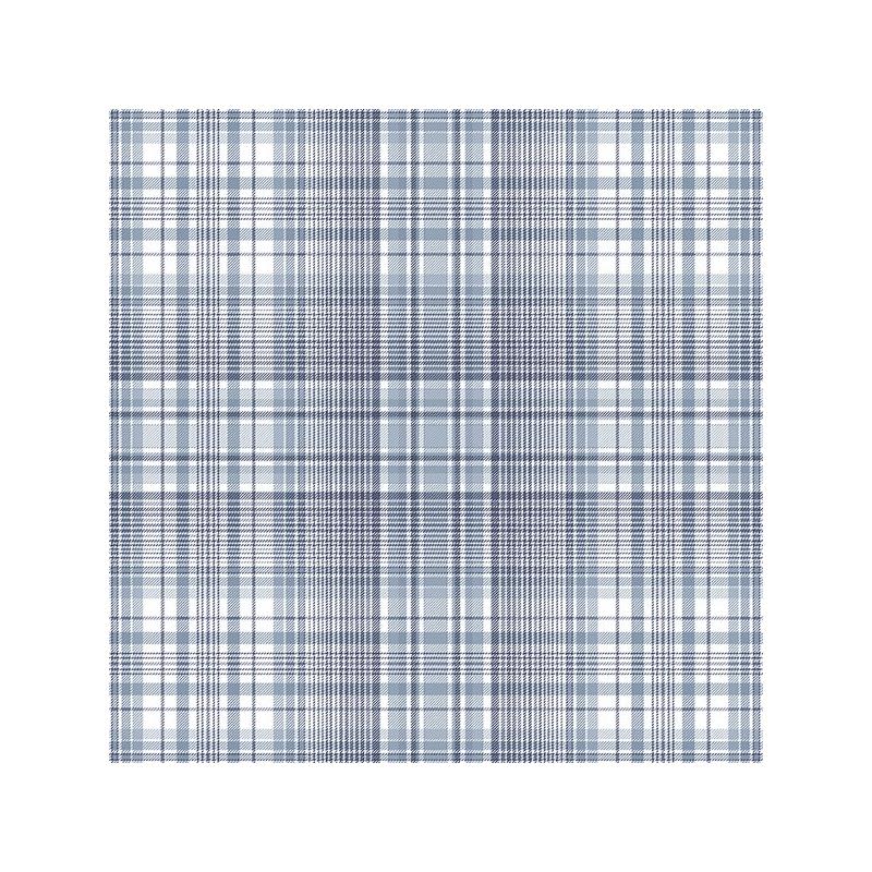 Sample AF37718 Flourish Abby Rose 4, Blue Check Plaid Wallpaper by Norwall