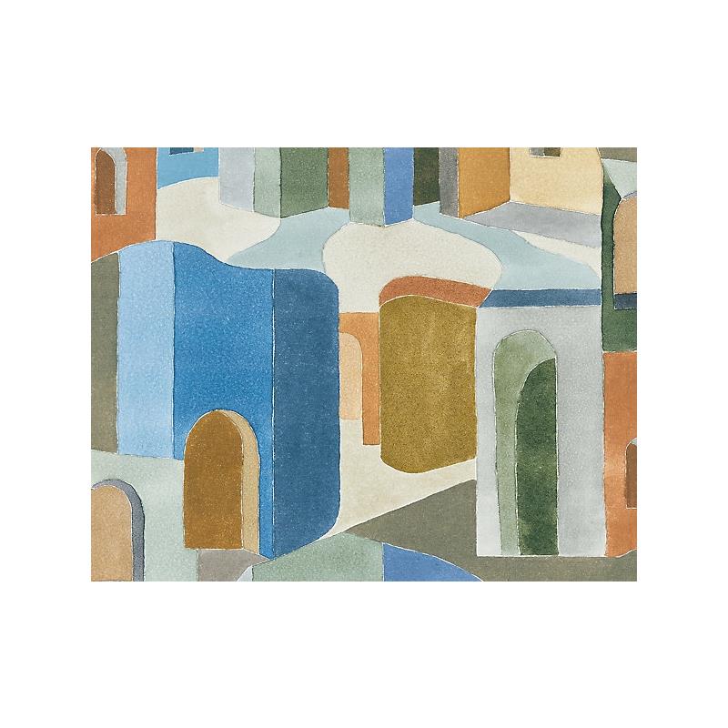 Sample SC 000216637 Riad Cotton Print, Earth by Scalamandre   Fabric
