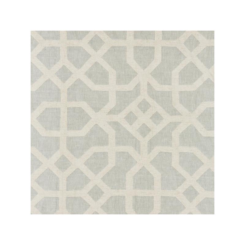 Sample 27149-002 Linen Lattice, Mineral and Greige - Scalamandre Fabric (SC 000227149)