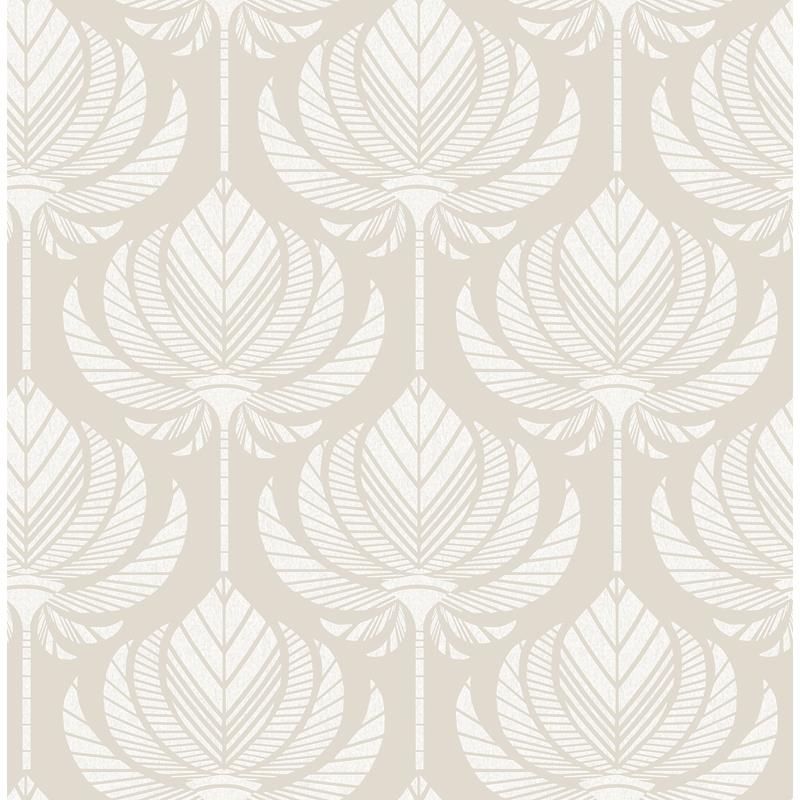 Purchase 4014-26465 Seychelles Palmier Light Grey Lotus Fan Wallpaper Light Grey A-Street Prints Wallpaper