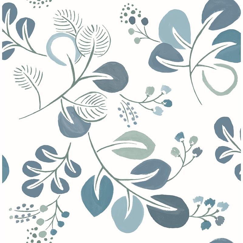 Sample 2821-25124 Folklore. Jona, Teal by A-Street Wallpaper