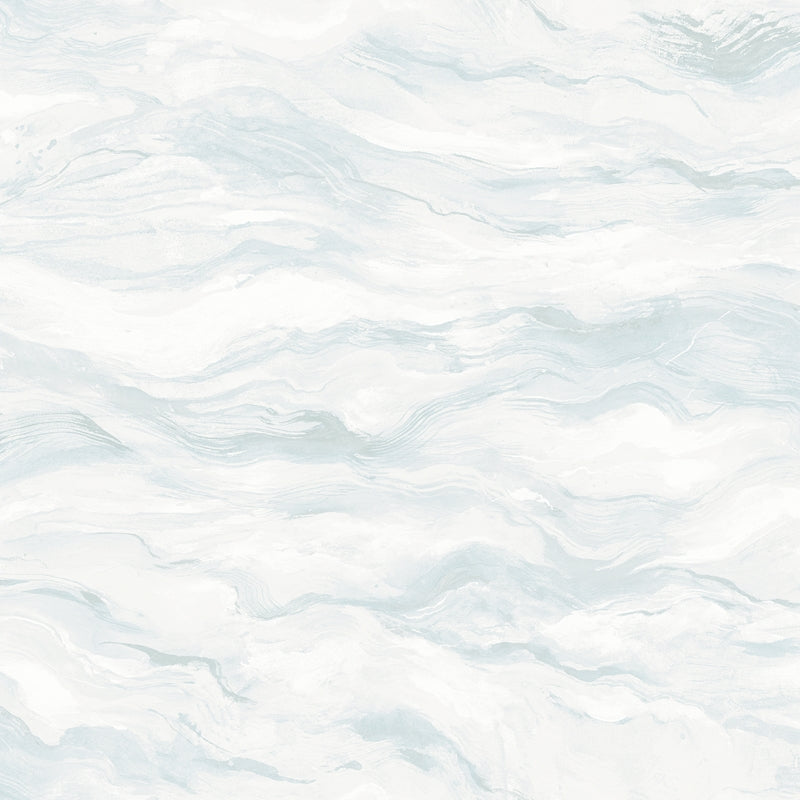 Sample 3124-13951 Thoreau, Cirrus Blue Wave Wallpaper by Chesapeake