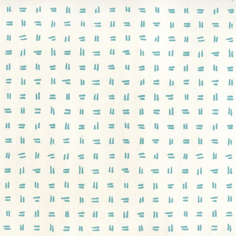 Select AP880-03AWP Tate Turquoise on Almost White by Quadrille Wallpaper