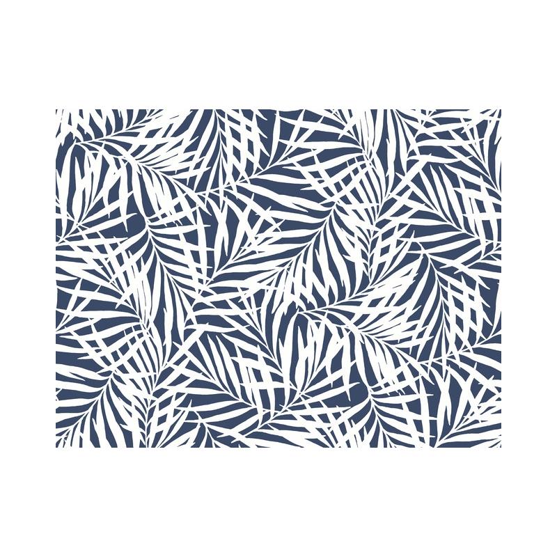 Sample CV4432 Water's Edge Resource Library, Oahu Fronds Navy/White York Wallpaper