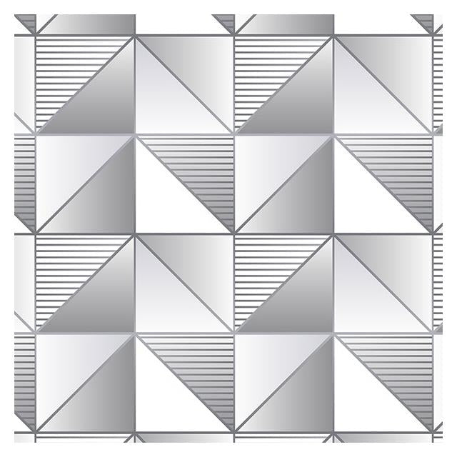 Acquire GX37630 Geometrix Metallic Cubist Wallpaper by Norwall Wallpaper