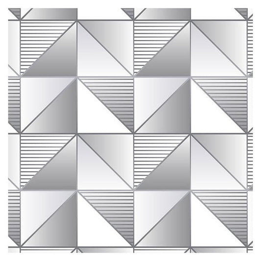 Acquire GX37630 Geometrix Metallic Cubist Wallpaper by Norwall Wallpaper