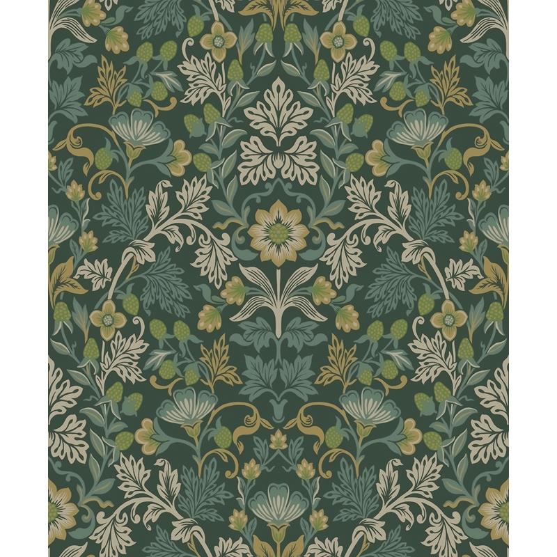 316000 Posy Lila Teal Strawberry Floral Wallpaper by Eijffinger,316000 Posy Lila Teal Strawberry Floral Wallpaper by Eijffinger2