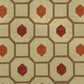 Sample NETW-2 Network, Autumn Orange Rust Stout Fabric