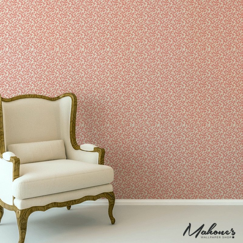 Select 5004415 Coral Vine Garnet Schumacher Wallpaper