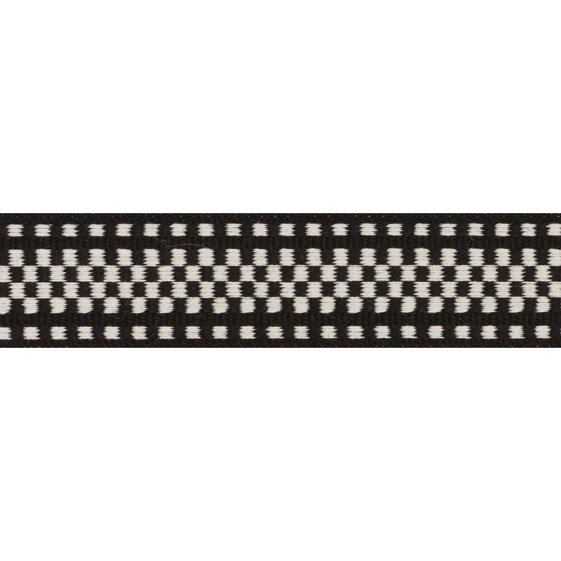 73654 | Marta Tape, Black - Schumacher Fabric