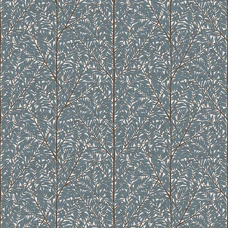 Sample 1957 Korgpil Mural, Blue By Borastapeter Wallcovering