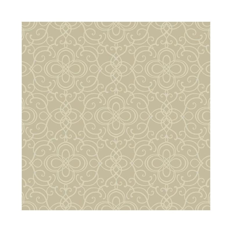 Sample - CN2174 Modern Artisan, Cameo color Taupe, Scrolls by Candice Olson Wallpaper