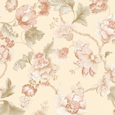 Buy WC51901 Willow Creek Browns Floral by Seabrook Wallpaper