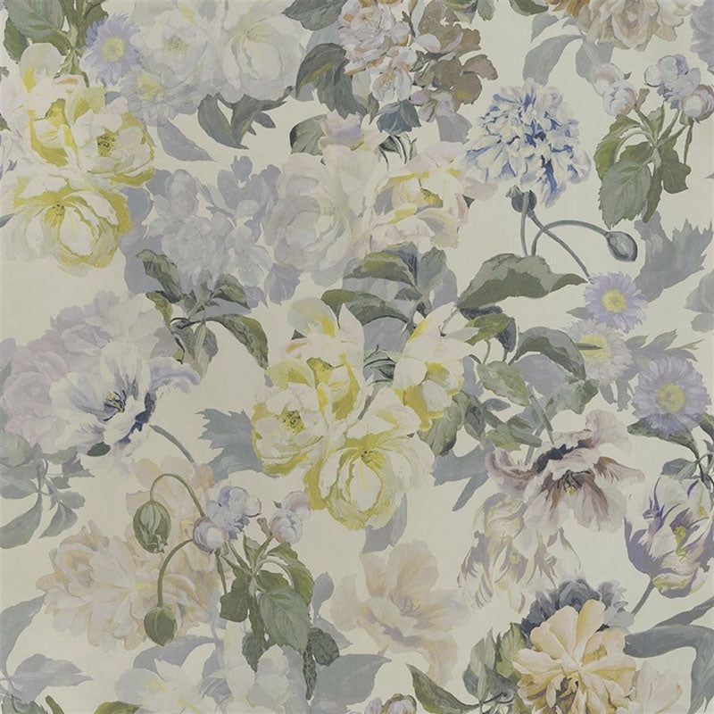 Sample PDG1033-05 Delft Flower Pewter by Designer Guild Wallpaper