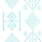 Sample AP890-03AWP Vacances, Turquoise on Almost White by Quadrille Wallpaper