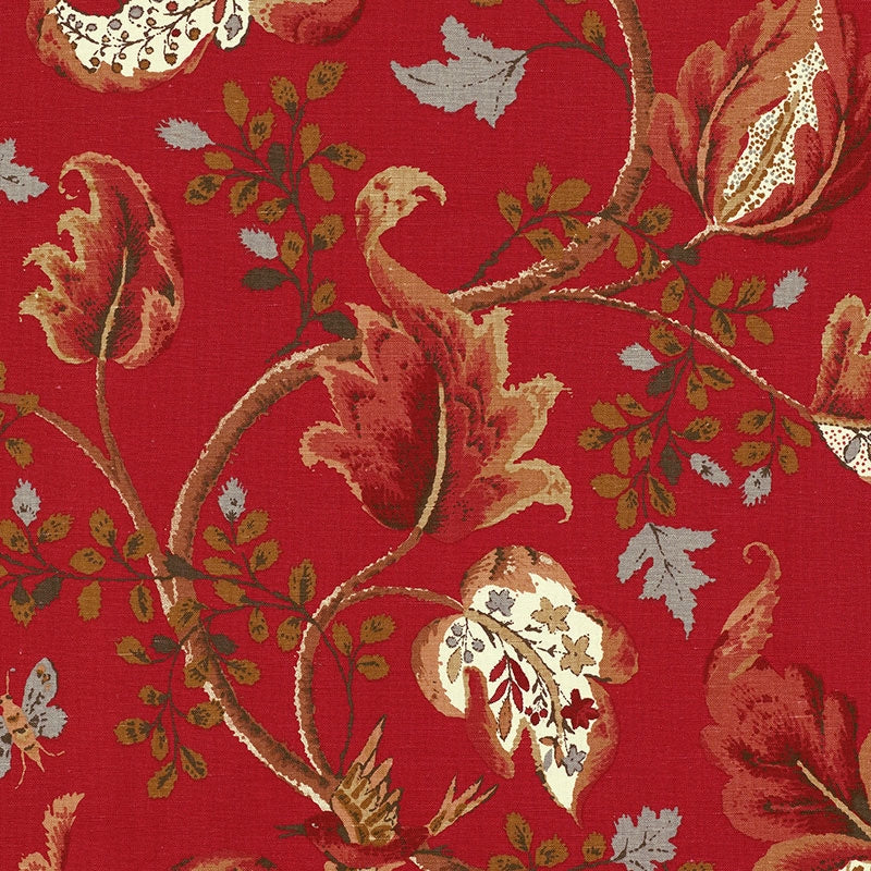 Save 2639646 Fox Hollow Tomato And Brass by Schumacher Fabric